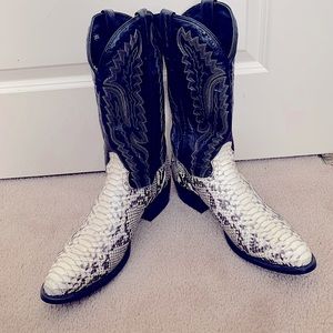 Danpost Size 10 Python Leather Men’s Cowboy Boots